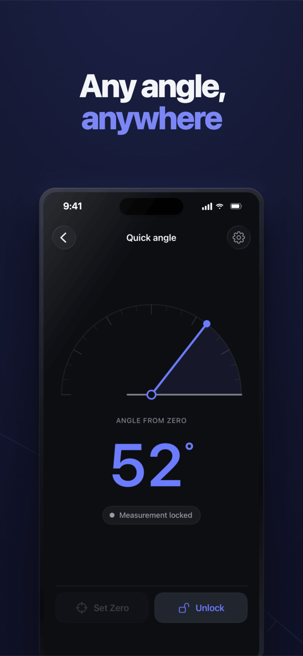 Quick Angle tool measuring any angle