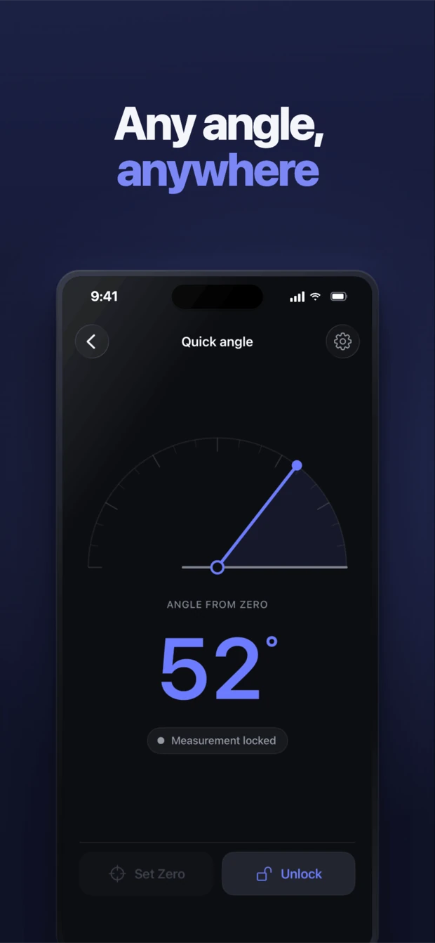 Quick Angle tool measuring any angle